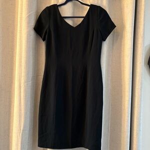 Vintage 90s Liz Claiborne Dresses Sz 10 Black Cocktail Lined Dress Back Zip